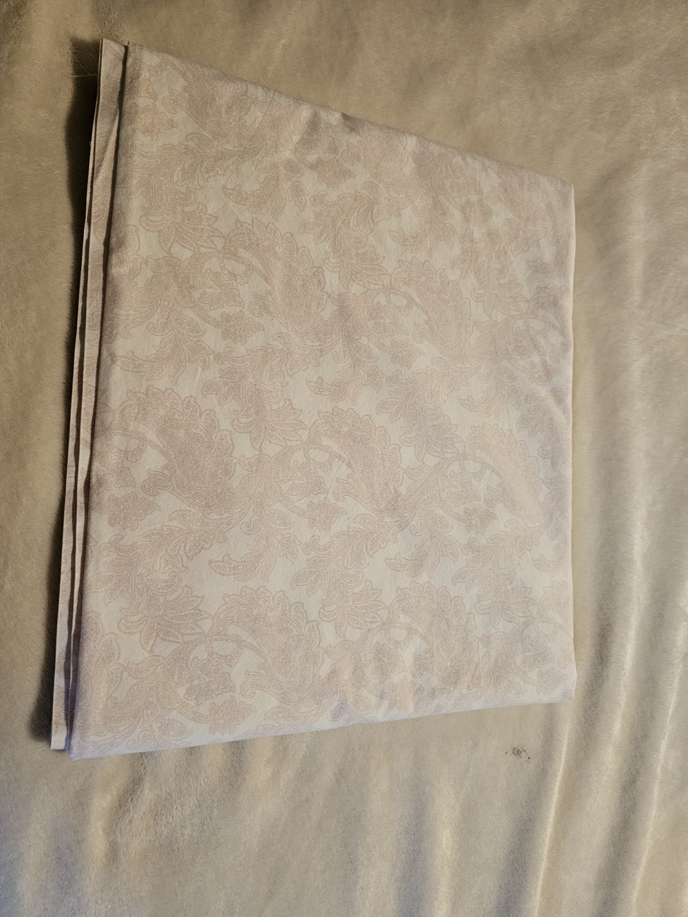 Ralph Lauren Pale Pink Damask Flat Sheet - Full Size
